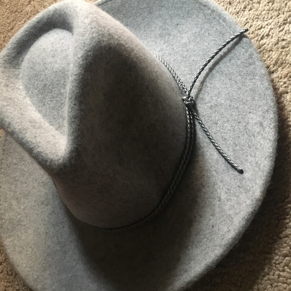 Heather Gray Rancher Hat With Braided Trim - Picture 3 of 4